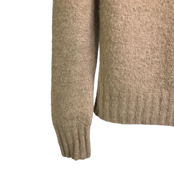 J.Crew Sweater Womens M Tan Alpaca Wool Knit Turtle Neck Long Sleeves Pullover - Picture 6 of 10